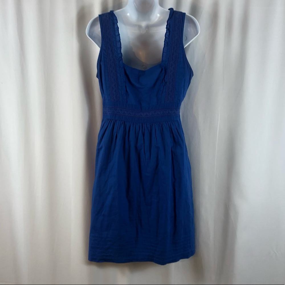 Maeve Anthropologie Cotton embellished sleeveless dress pockets 8 - Picture 2 of 16